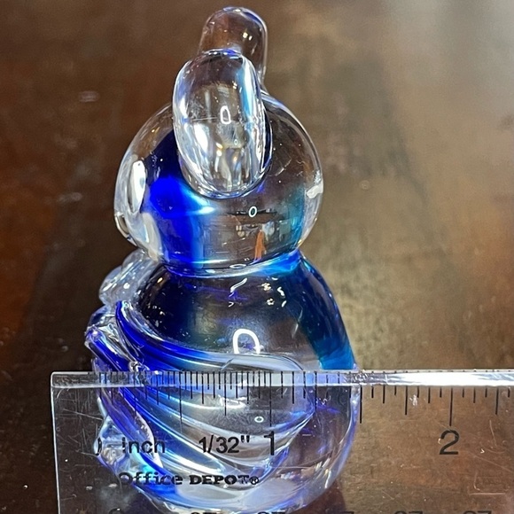 Art Glass Paperweight Collectible Hand Blown Blue Koala Bear - Picture 9 of 9